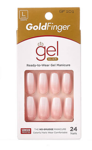 Set of Ombre (Pink to white) finger nail tips.